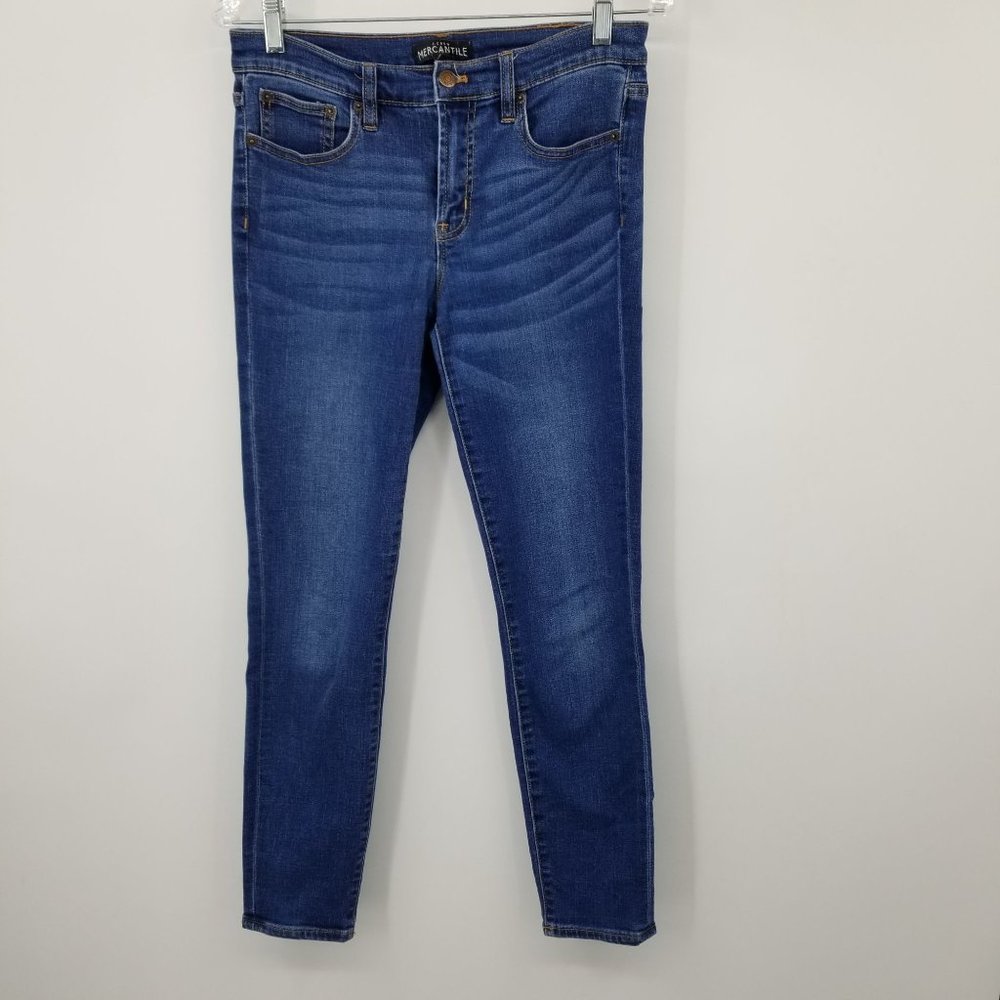 J.Crew Mercantile Womens Skinny Jeans Medium Wash Blue W28 L28 Preppy